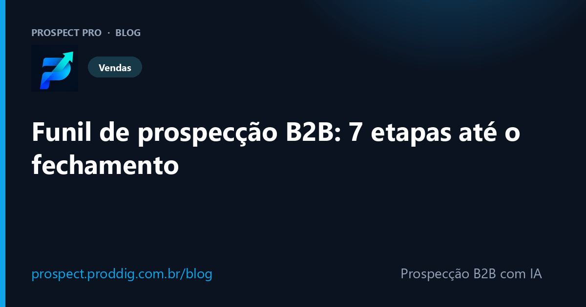Funil de prospecção B2B: as 7 etapas do primeiro contato ao fechamento