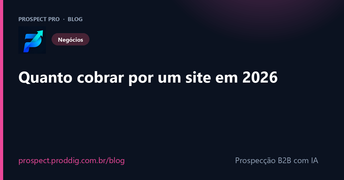 Quanto cobrar por um site em 2026: preço, escopo e proposta
