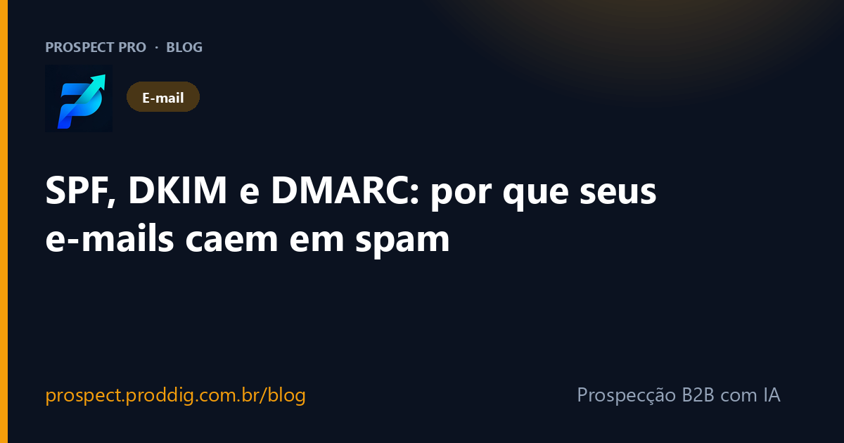 SPF, DKIM e DMARC: por que seus e-mails de prospecção caem em spam
